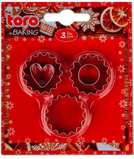 Комплект формички за сладки – назъбено кръгче, 3 бр. TORO