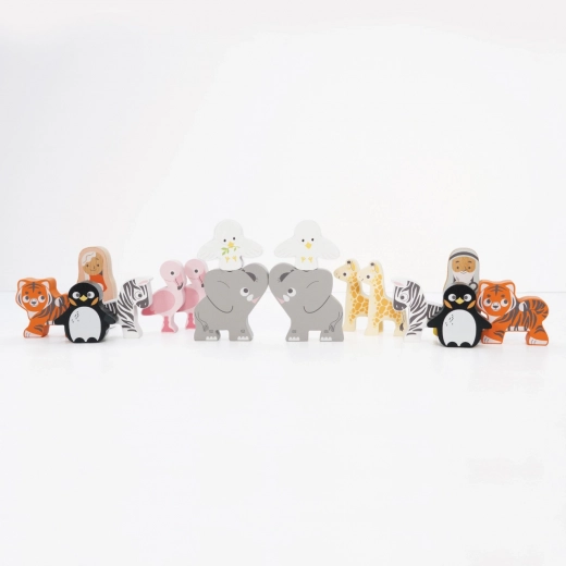 15 pieces, animals in pairs and accessories