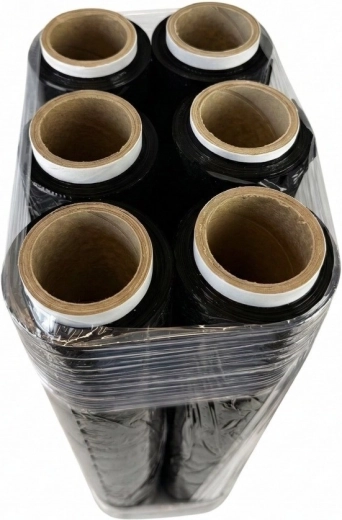 Стреч фолио черно 23 µm, 6× ролка 1,5 kg