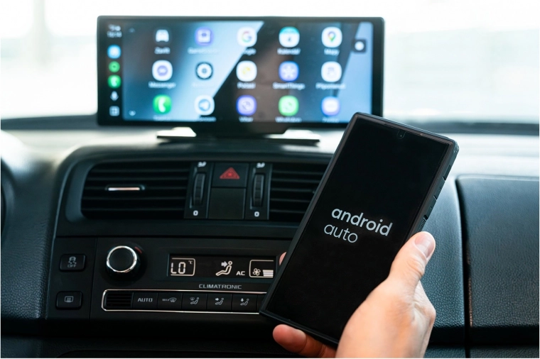 Безжичен Apple CarPlay и Android Auto