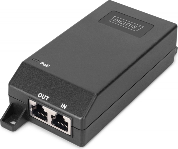 PoE+ injector 55 V 30 W, gigabit, IEEE 802.3af/at, transmission up to 100 m