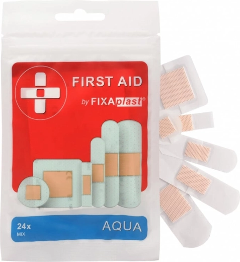 Fixaplast First Aid Aqua Mix Waterproof Plasters (24 pcs)