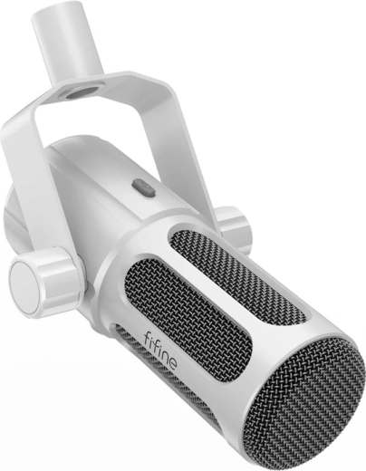 Fifine Tank6 dynamic USB/XLR microphone white
