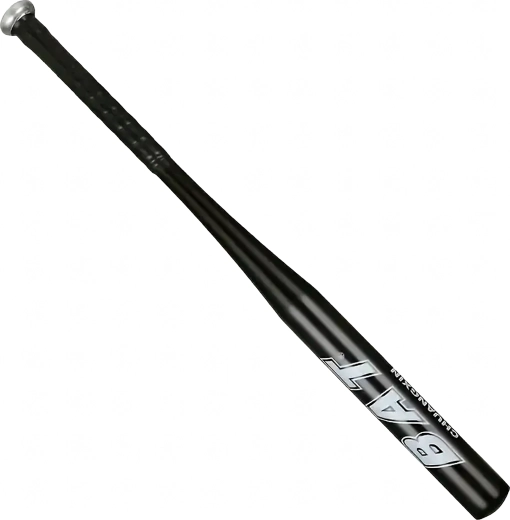 Алуминиева бейзболна бухалка 25" (64 cm) – лека тренировъчна, черна