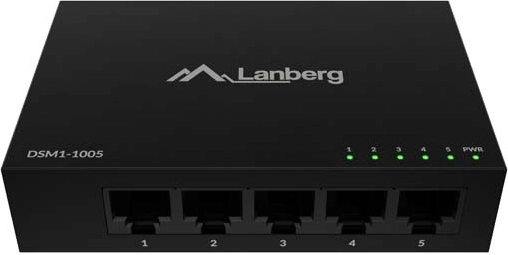 Unmanaged Gigabit Desktop Switch, 5× RJ-45, Metal Chassis, 12 V