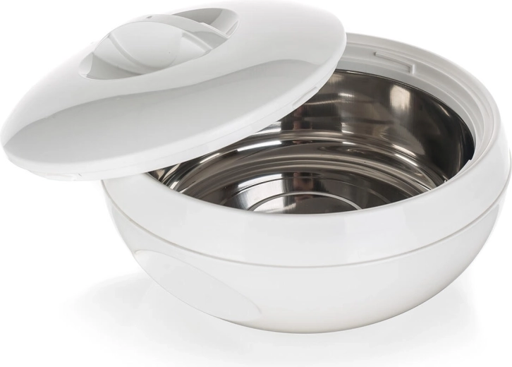 AVANZA 5 l Thermal Bowl – white, stainless steel insert