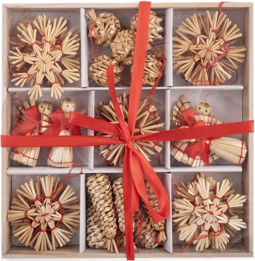 Natural Straw Decorations 40 pcs