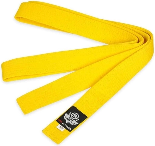 Yellow karate belt DBX Bushido OBI – 280 cm