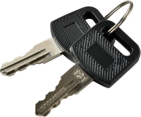 2 keys and mounting hardware included