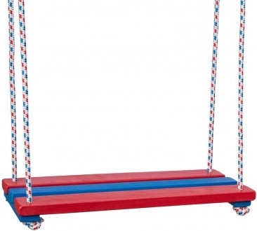 Wooden colorful swing – swing seat 46 × 20 cm, load capacity 80 kg