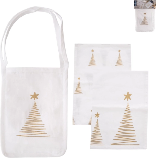 Cotton Kitchen Towels Tree – set of 2 pcs + bag