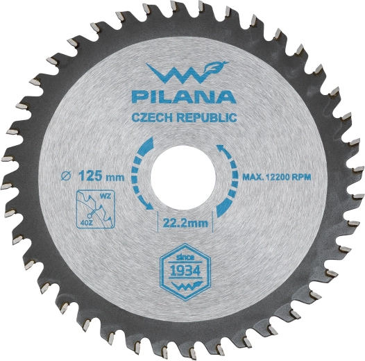 Циркулярен диск PILANA 125 мм, 40 зъба, SK за дърво