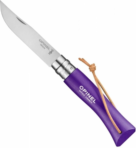 OPINEL No.07 Trekking pocket knife, purple, beech wood, 8 cm
