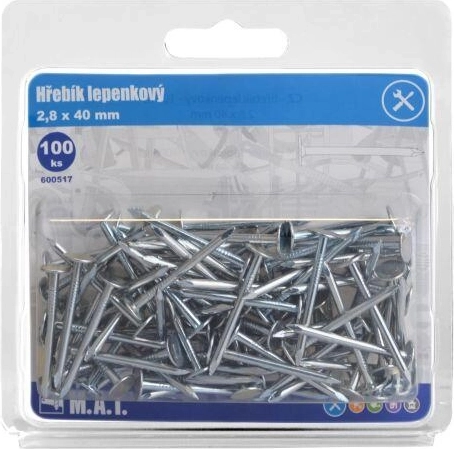Cardboard nails 40 × 2.8 mm galvanized (100 pcs)