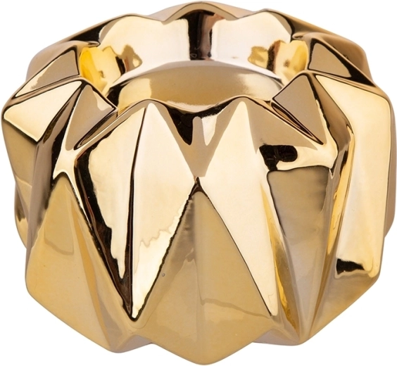 Gold porcelain candle holder 9 × 9 × 6 cm