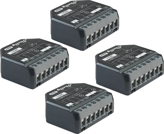 Set of 4 shelly 2pm gen4 pro controllers for blinds and appliances zigbee/matter