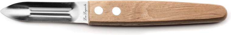 Kitchen peeler made of stainless steel and wood 16.9 cm