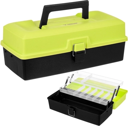 TRIZAND Fishing Tackle Box 33 cm, 2 trays, 11 compartments
