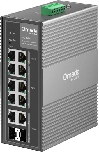 Индустриален гигабитов суич TP-Link Omada IES210GPP с PoE+/PoE++