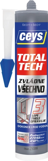 Универсално лепило и уплътнител 290 ml сиво CEYS TOTAL TECH