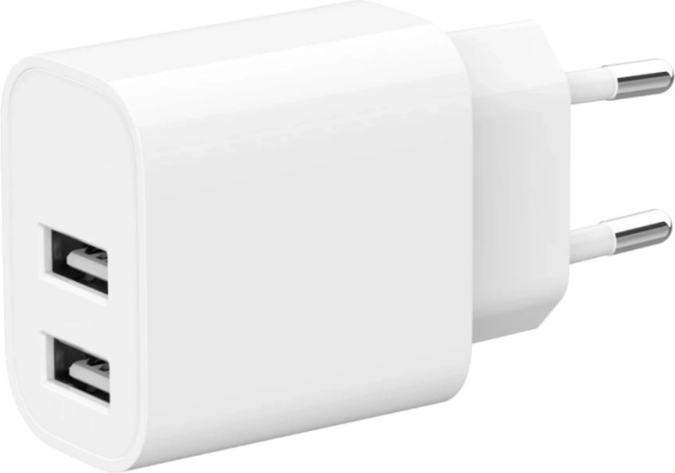 Dual USB Charger 2.4 A White