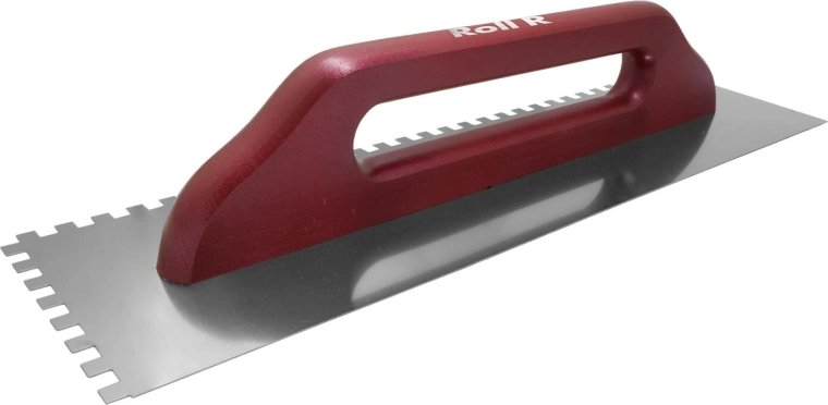 Stainless Steel Notched Trowel 6 mm, 480 × 130 mm
