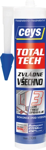 Универсално лепило и уплътнител 290 ml CEYS TOTAL TECH прозрачен
