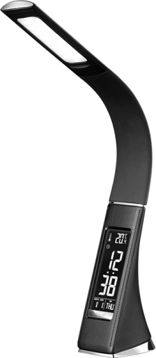 Solight LED desk lamp with display 6 W 4100 K black