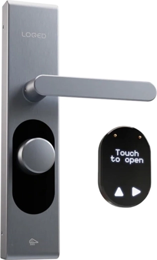 Умен ключалка за врата Loqed Touch (сребриста) с Wi‑Fi и Bluetooth
