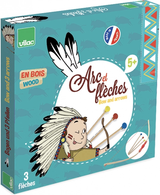 Kids’ wooden archery set with suction-cup arrows