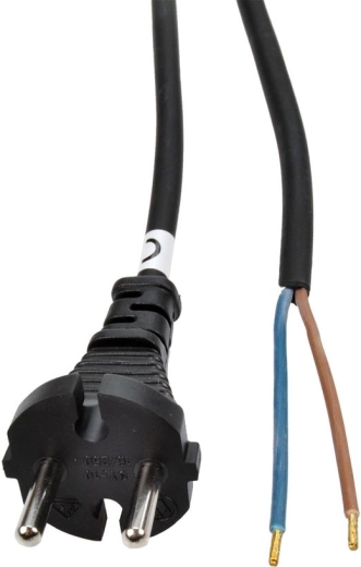 Solight flex cable, rubber, black, 5 m, 2 × 1 mm²