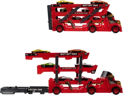 Three-level car carrier for transporting and storing
