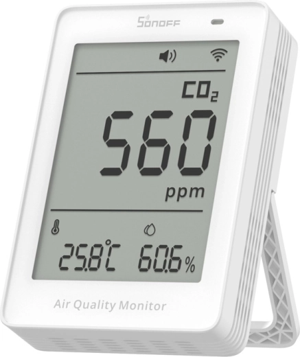 Sonoff AirGuard CO2 – Wi‑Fi LCD измервател на качеството на въздуха