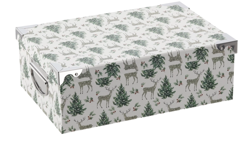 Christmas gift box with metal fittings 32 × 21.5 × 11.8 cm