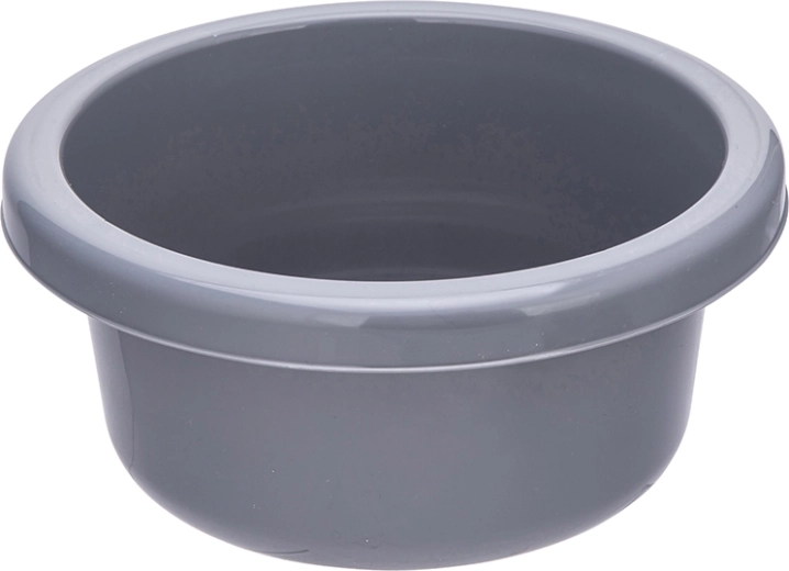 Round plastic bowl 4 L, grey, 26 cm