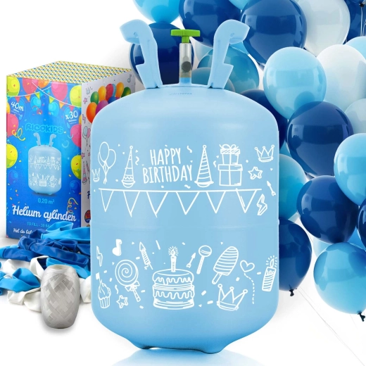 Хелиева бутилка 0,20 m³ с балони и лента Ricokids