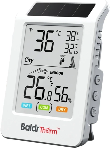Baldrtherm соларно захранван Wi‑Fi термохигрометър HCS596WB