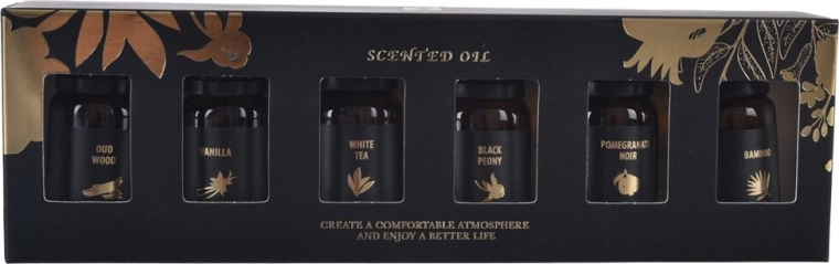 Подаръчен комплект етерични масла Black 6×10 ml