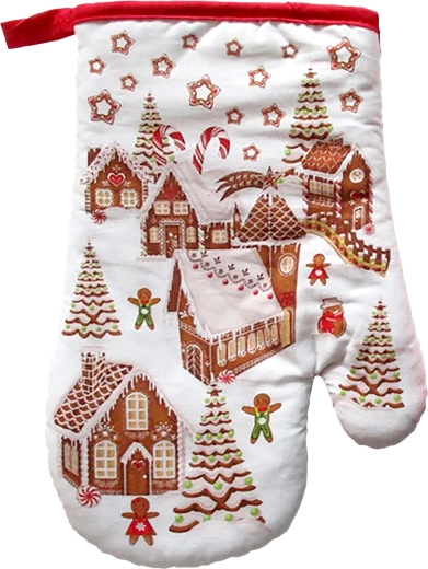 TORO Kitchen Oven Mitt Gingerbread Village