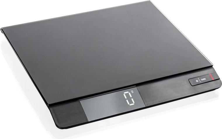 Дигитална кухненска везна 15 kg CULINARIA Black – тънка стъклена везна с LED дисплей