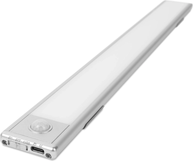 40 cm LED light with motion sensor, rechargeable battery and magnetic mounting