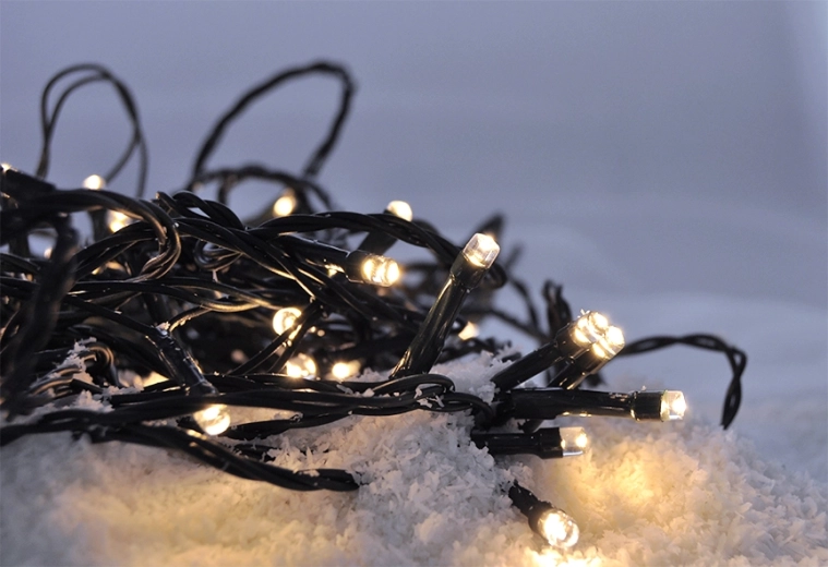 Solight LED външна коледна светлинна верига 200 LED 10 м, топло бяла