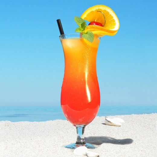 Great presentation for layered and colorful cocktails