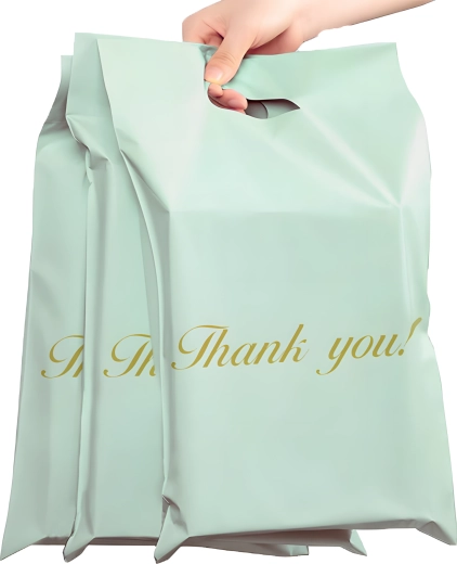 Ментови куриерски пликове с дръжка Thank You 310 × 420 + 70 mm, 50 бр.