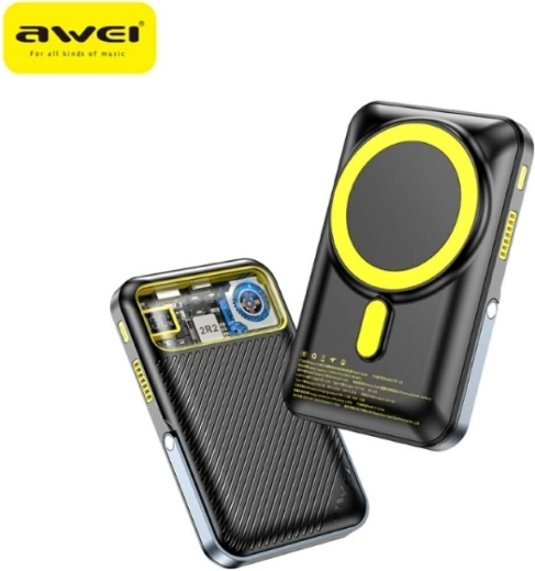 Awei magnetic wireless MagSafe power bank 10000 mAh black