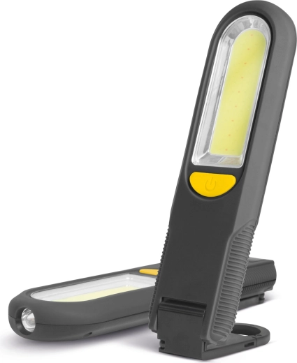 Магнитна работна лампа COB и SMD LED с кука и предупредителна светлина