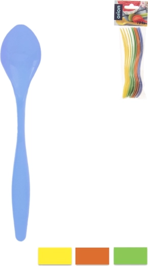 UH Plastic Dessert Spoons, Assorted Colors, 10 pcs