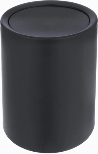 Waste bin with swing lid 6 l, black