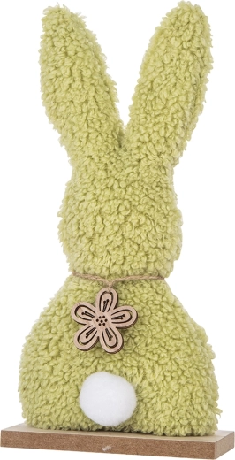 Decorative Boucle Rabbit Figurine, Green, 25 cm