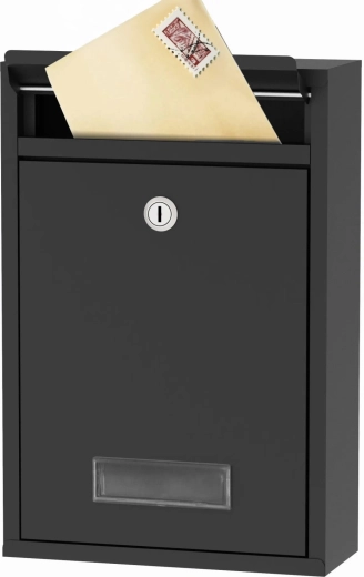 Practical window for a nameplate and for checking the contents